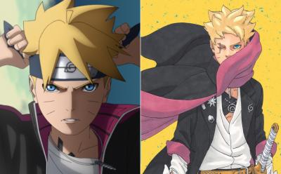 young and old versions of Boruto