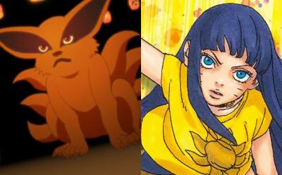 Himawari and a mini nine tailed fox
