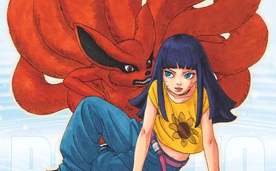 Himawari Uzumaki and Kurama in Boruto TBV cover