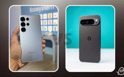 image featuring boxes containing photos of Samsung Galaxy S25 Ultra and Pixel 9 Pro XL