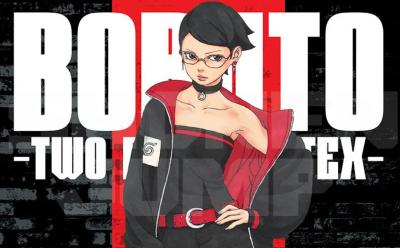 Sarada Uchiha in Boruto: Two Blue Vortex manga's cover
